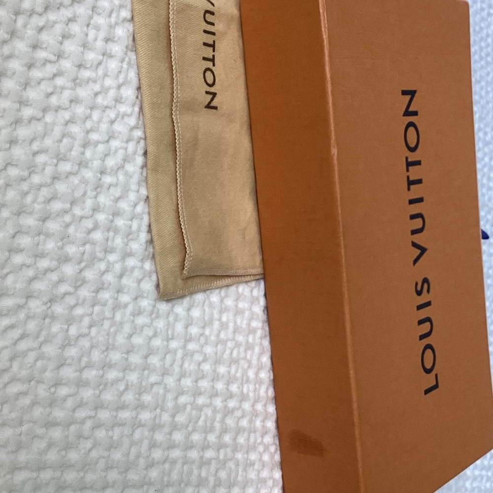 Louis Vuitton Orange Box with Beige Dust Bag and Brown Tags - Picture 5 of 5